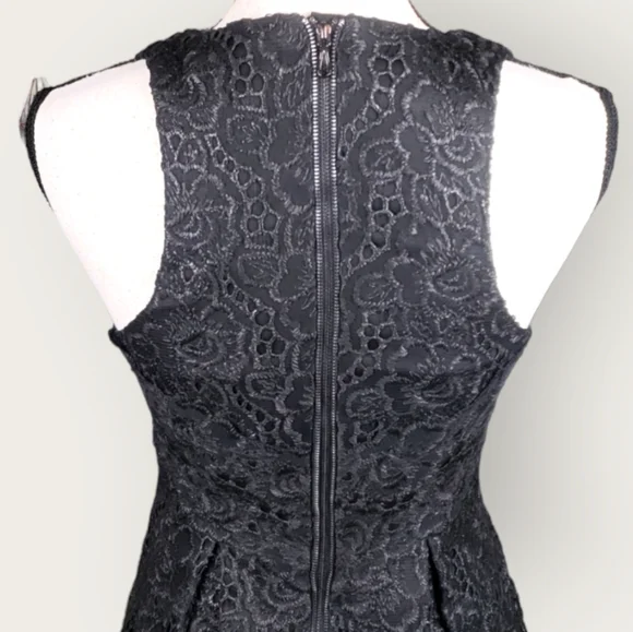 Anthro Leifsdottir Lingonberry Black Floral Lace Dress Size 2 - Picture 11 of 14